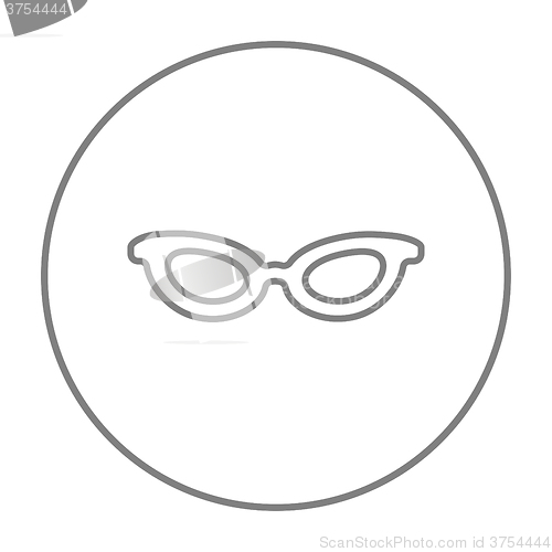 Image of Eyeglasses line icon.