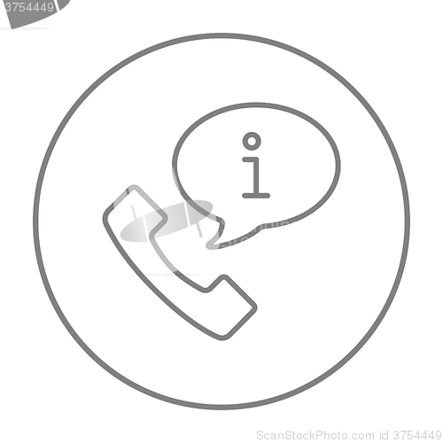 Image of Customer service line icon.