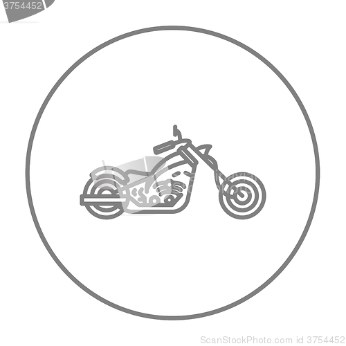 Image of Motorcycle line icon.