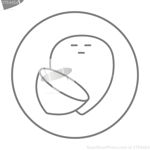 Image of Coconut line icon.