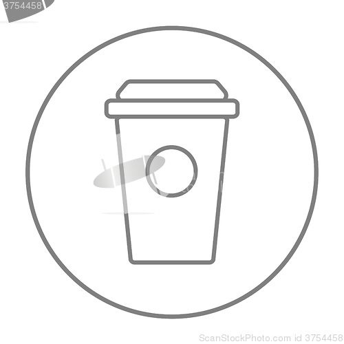 Image of Disposable cup line icon.