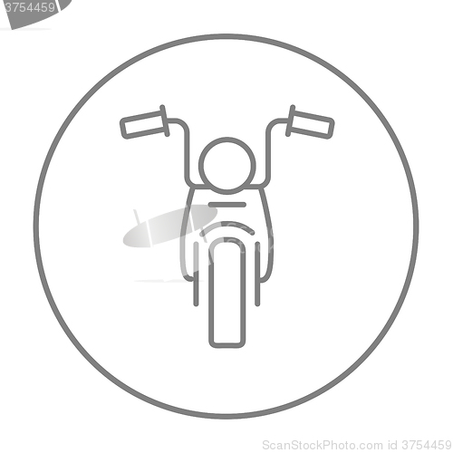 Image of Motorcycle line icon.