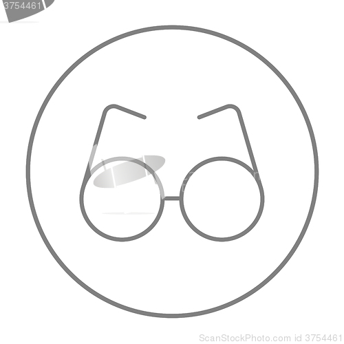 Image of Eyeglasses line icon.