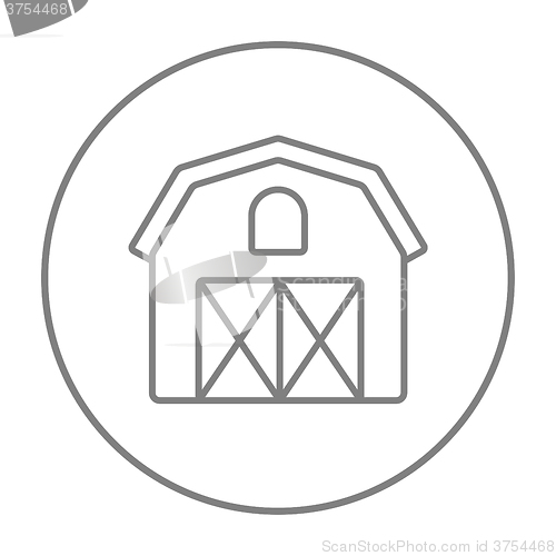 Image of Farm building line icon.