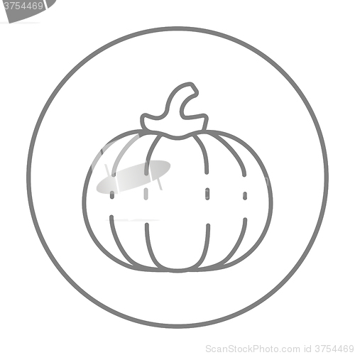 Image of Pumpkin line icon.