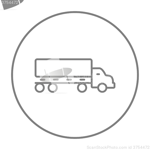 Image of Delivery truck line icon.