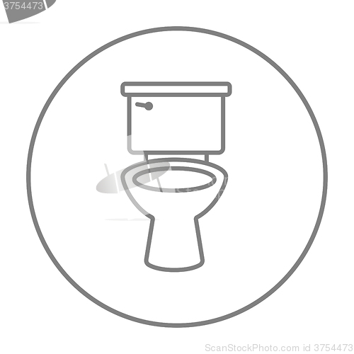 Image of Lavatory bowl line icon.