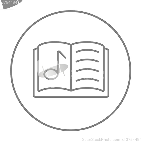 Image of Music book line icon.