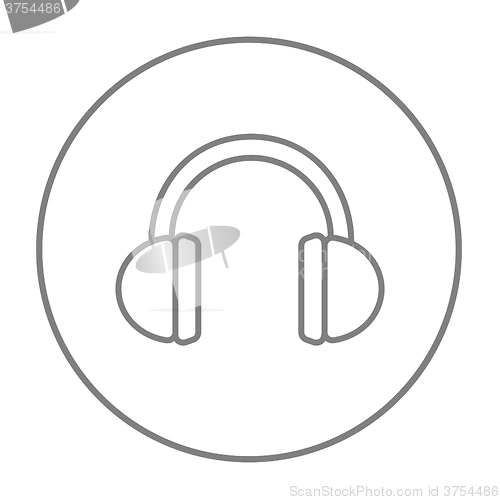 Image of Headphone line icon.