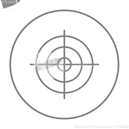 Image of Shooting target line icon.