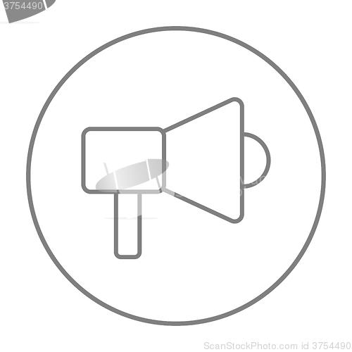 Image of Mmegaphone line icon.