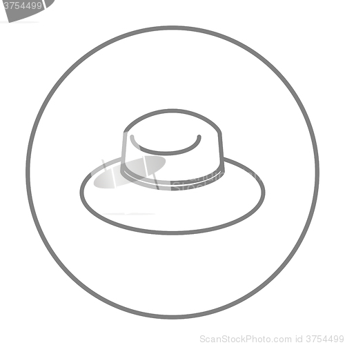 Image of Summer hat line icon.