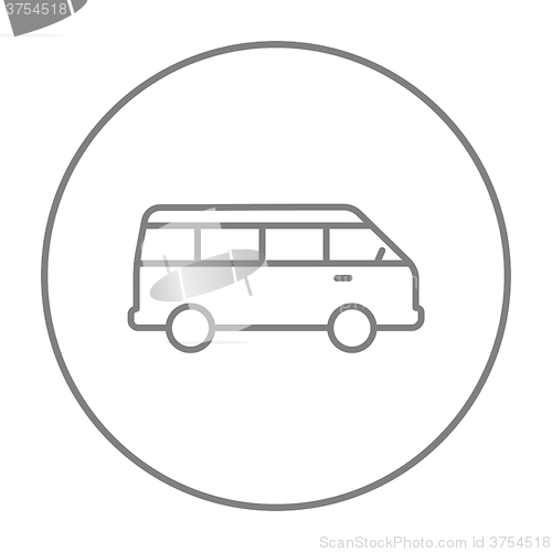 Image of Minibus line icon.