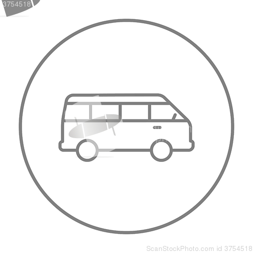 Image of Minibus line icon.