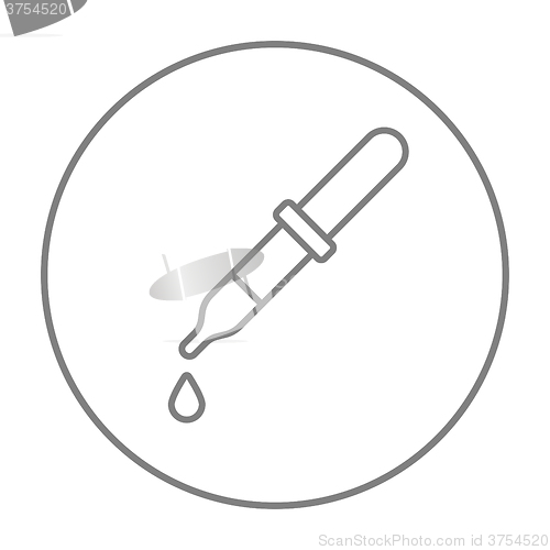 Image of Pipette line icon.