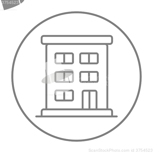 Image of Residential buildings line icon.