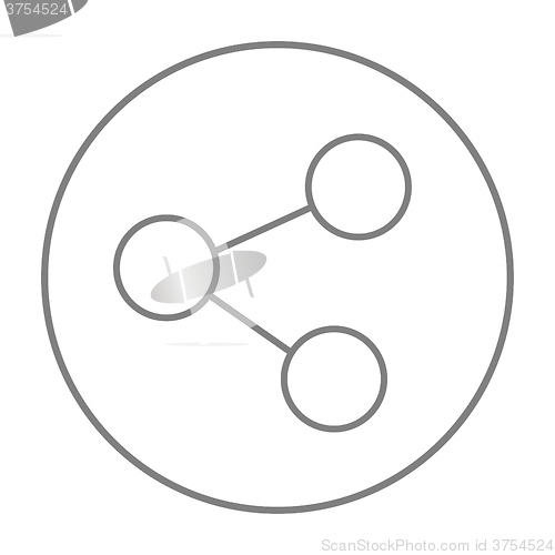 Image of Social network line icon.