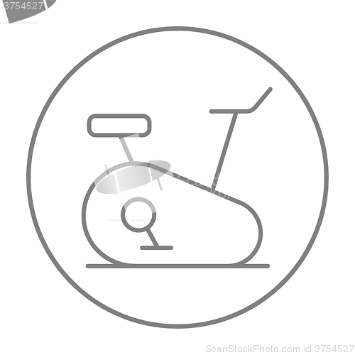 Image of Exercise bike line icon.