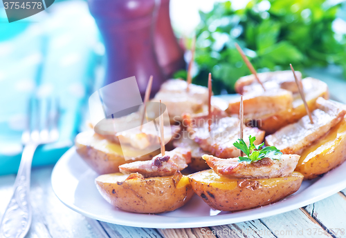 Image of baked potato with lard