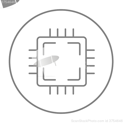 Image of CPU line icon.