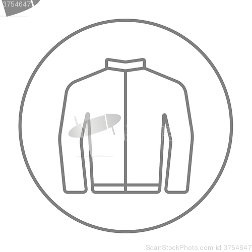 Image of Biker jacket line icon.