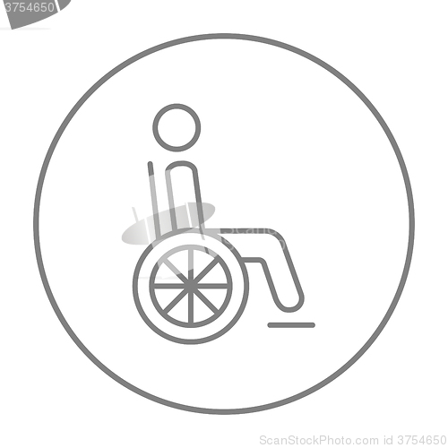 Image of Disabled person line icon.