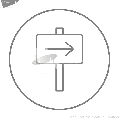 Image of Travel traffic sign line icon.