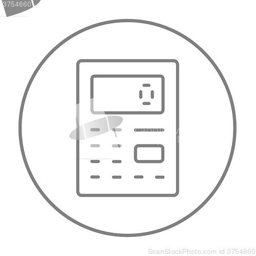 Image of Calculator line icon.