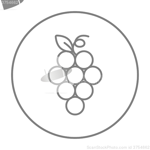 Image of Bunch of grapes line icon.