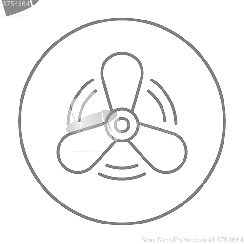 Image of Boat propeller line icon.