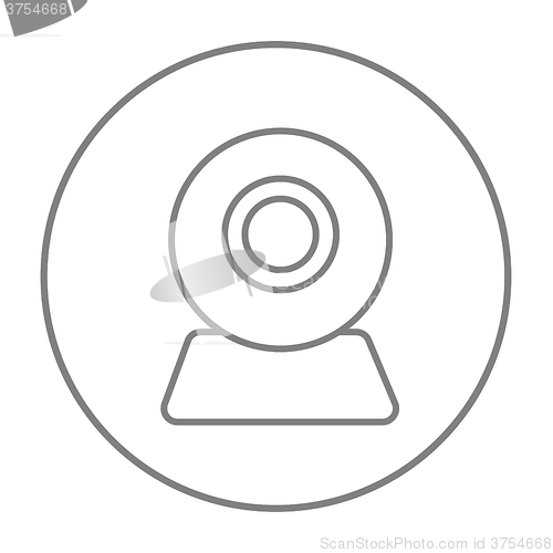 Image of Web camera line icon.