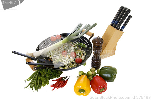 Image of Preparing wok