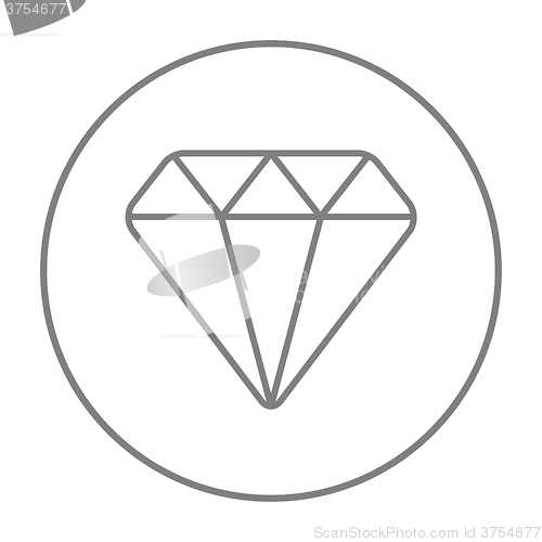 Image of Diamond line icon.