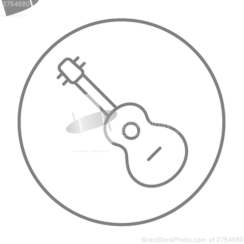 Image of Guitar line icon.