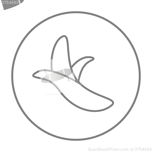 Image of Peeled banana line icon.