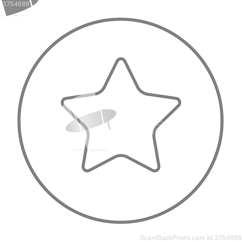 Image of Rating star line icon.