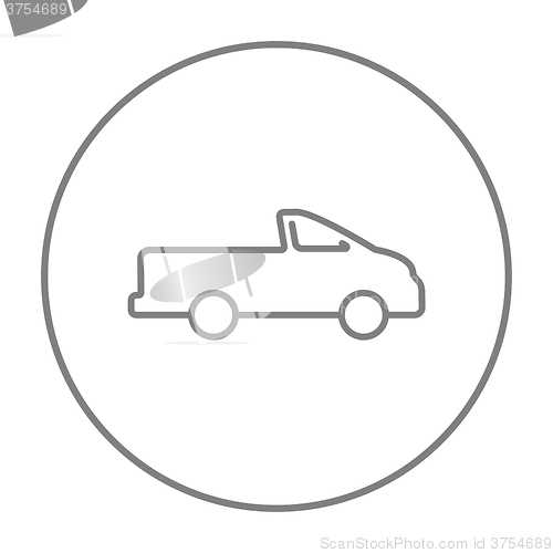 Image of Pick up truck line icon.