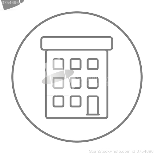 Image of Condominium building line icon.