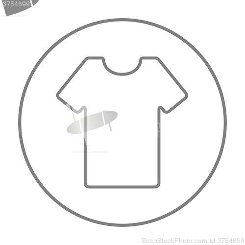 Image of T-shirt line icon.