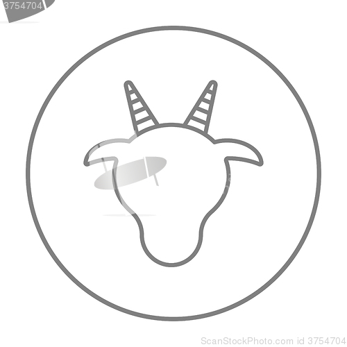 Image of Cow head line icon.