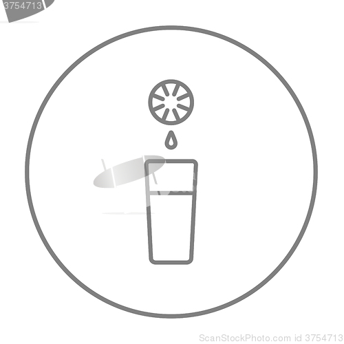 Image of Glass of juice line icon.