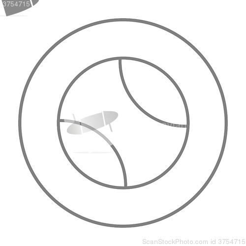 Image of Tennis ball line icon.