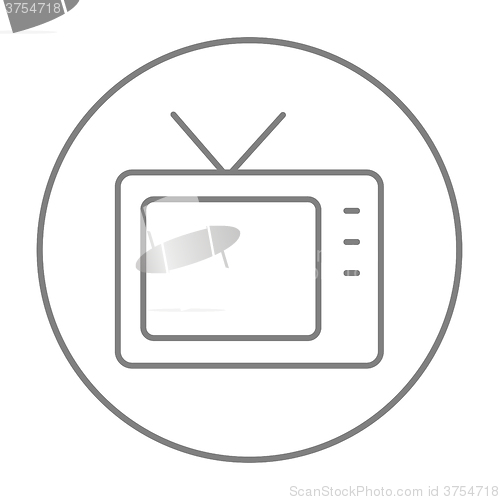 Image of Retro television line icon.