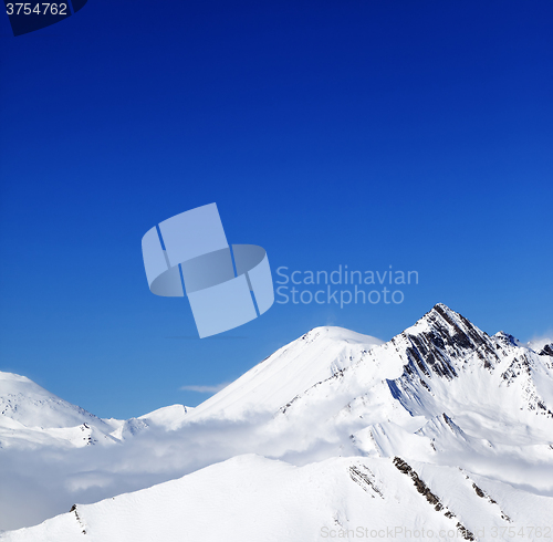 Image of Winter snowy mountains at nice day