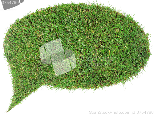 Image of Grass Speech Balloon Cutout