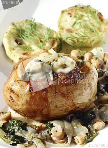 Image of Stuffed potato with mushroom