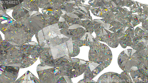 Image of Large Diamonds and gemstones isolated white