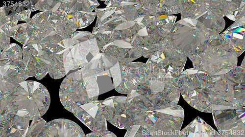 Image of Large Diamonds and gemstones isolated