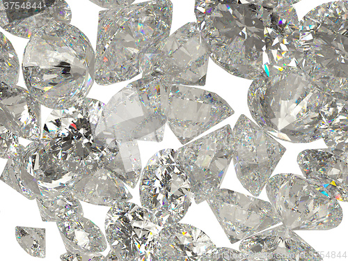 Image of Diamonds or gemstones isolated 