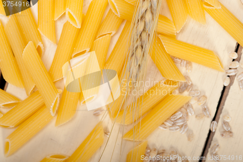 Image of Italian pasta penne with wheat